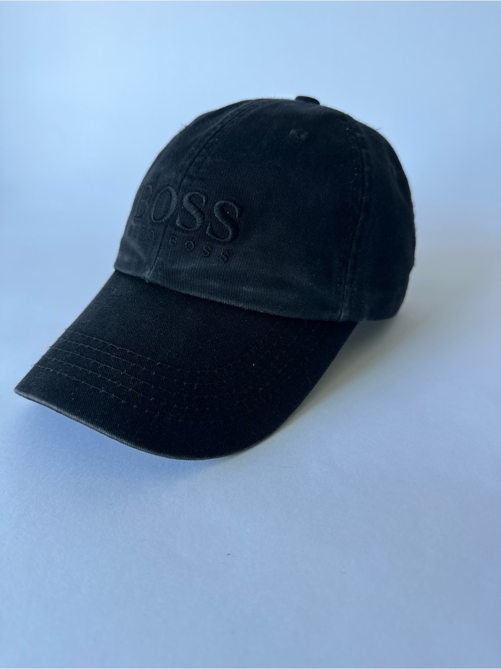 BOSS Hugo Boss Green Label Black Tonal Embroidered Baseball Cap Hat OS